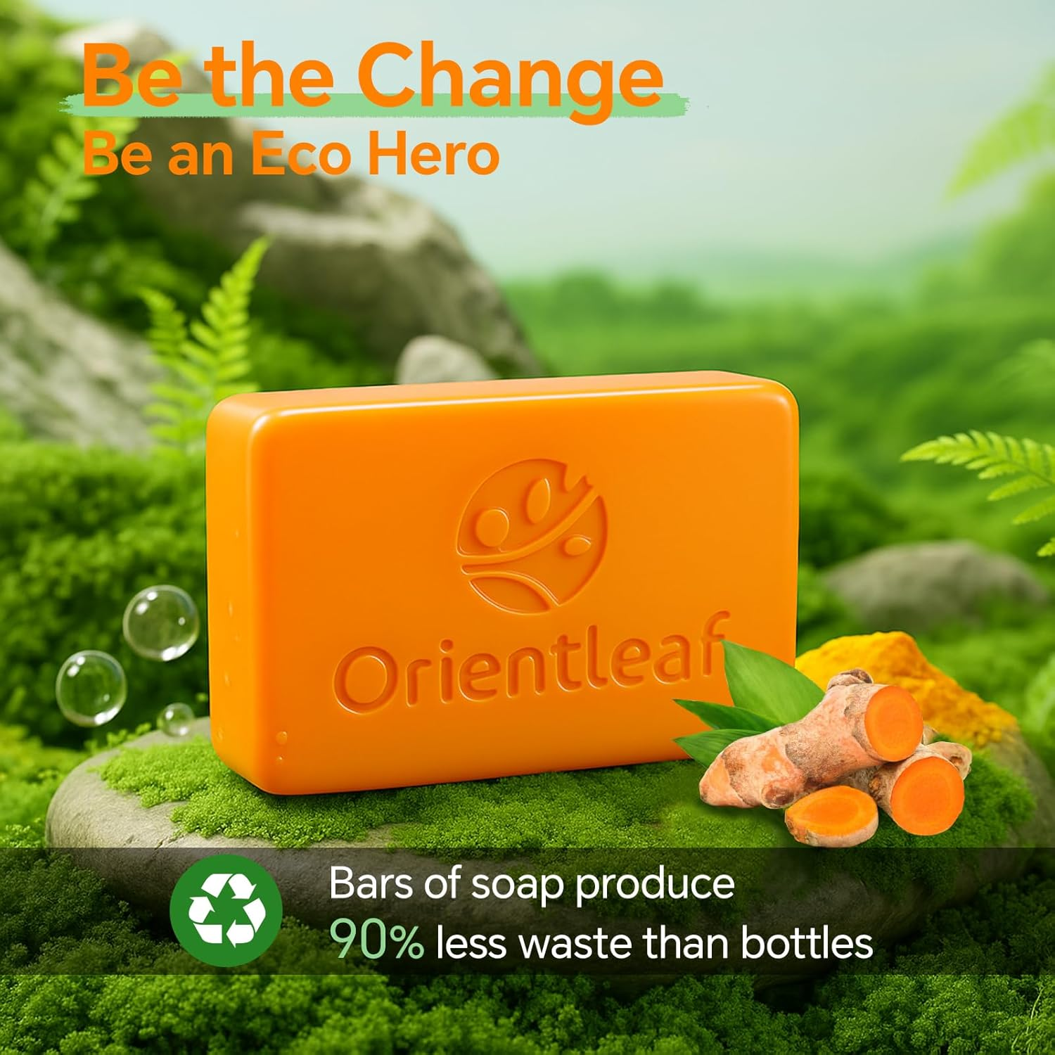 ORIENTLEAF Kojic Acid and Turmeric Soap, 4Oz X 2 BARS image number 5