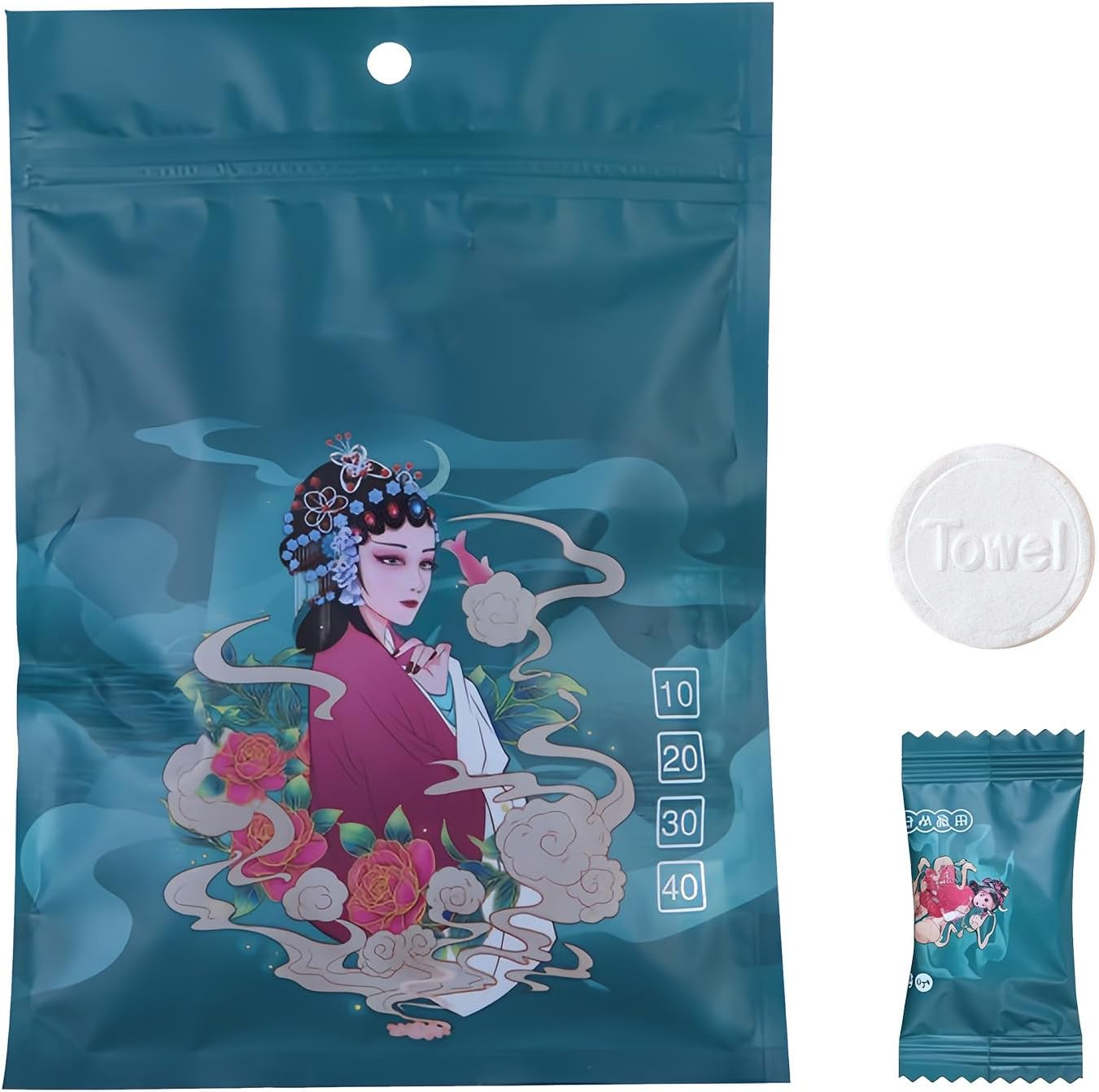 Reignsword 100 Pack Disposable Towels 9.4&rdquo; X 11.8&rdquo;, Soft Face Towelettes for Makeup and Clean, Face Wipes for Travel Camping Hiking Outdoor image number 1