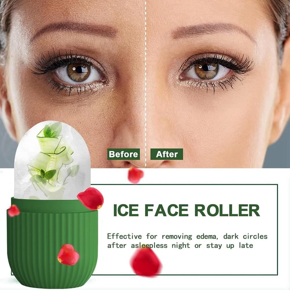 Square Ice-Cube Mold Ice-Cube Roller for Face,Eyes and Neck Naturally Conditioning and Skin Care,De-Puff Eye Bags B image number 5