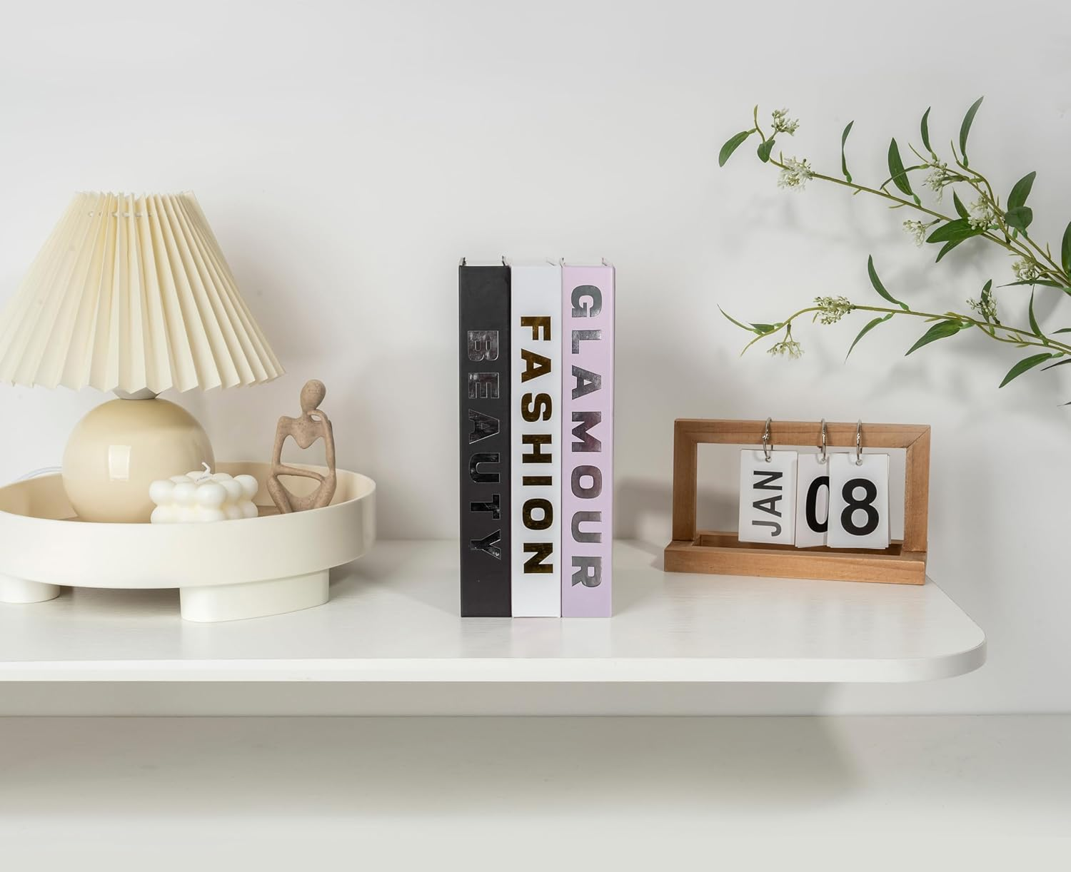 Twodays Fashion Designer Coffee Table Books for Shelf, Girly Light Pink Room Decor, Luxury Decorative Fake Books. (Set of 3) image number 6