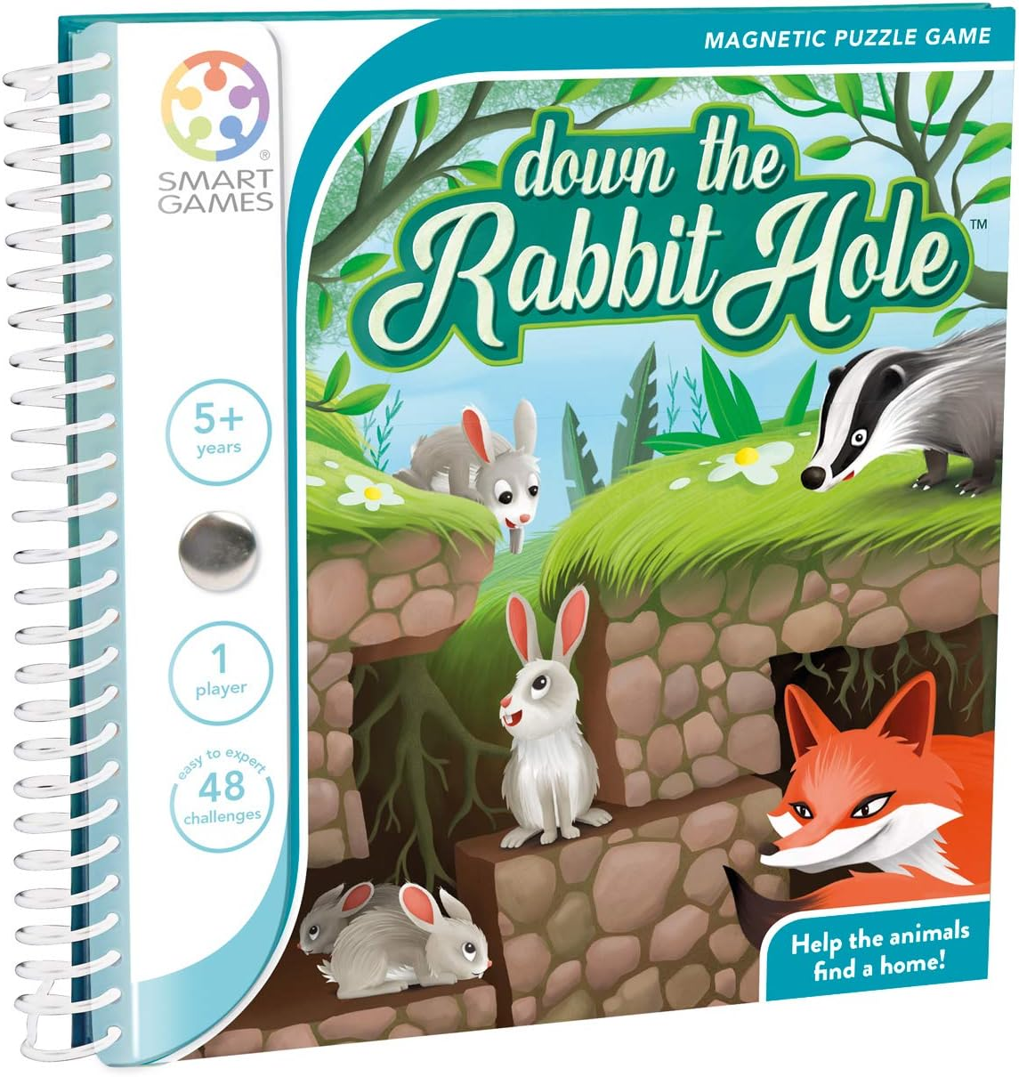 Smart Games down the Rabbit Hole Magnetic Puzzle Game image number 1