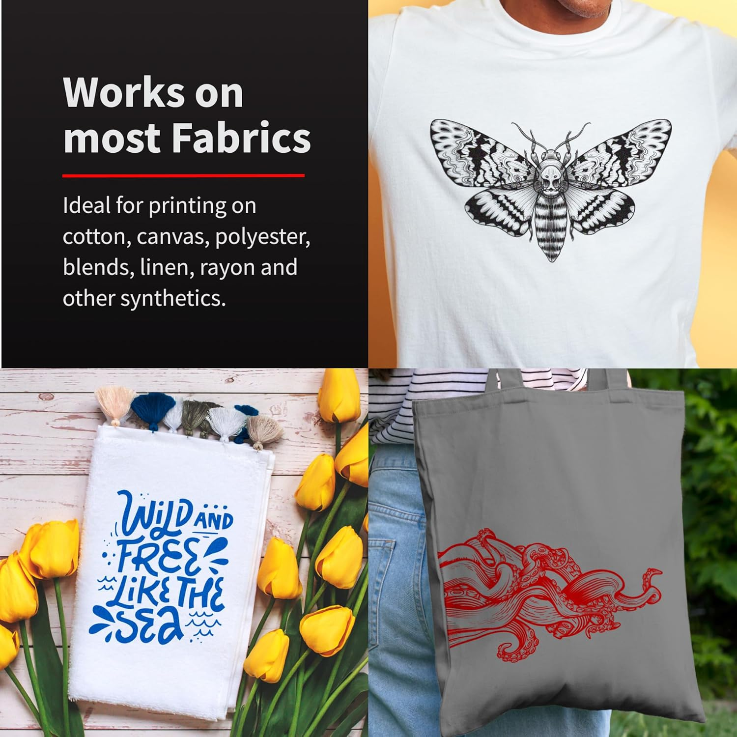 Speedball Flex Screen Printing Fabric Ink Alpine White, 236Ml, Eco-Friendly and Non-Toxic, Bright and Vibrant Colour, Ideal for Various Crafting and Artistic Projects image number 7