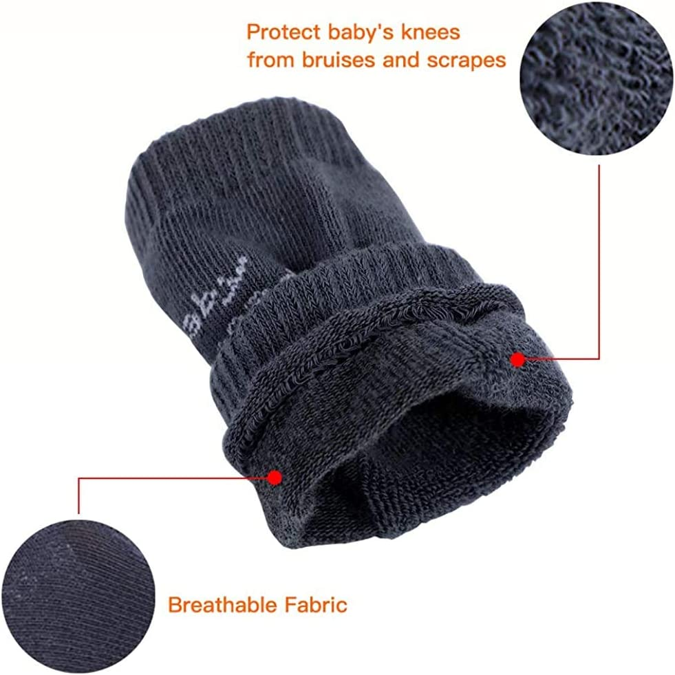 5 Pairs Baby Knee Pads for Crawling Toddlers Crawling Socks Adjustable Anti-Slip Elbow Leg Warmers for Boys and Girls image number 6