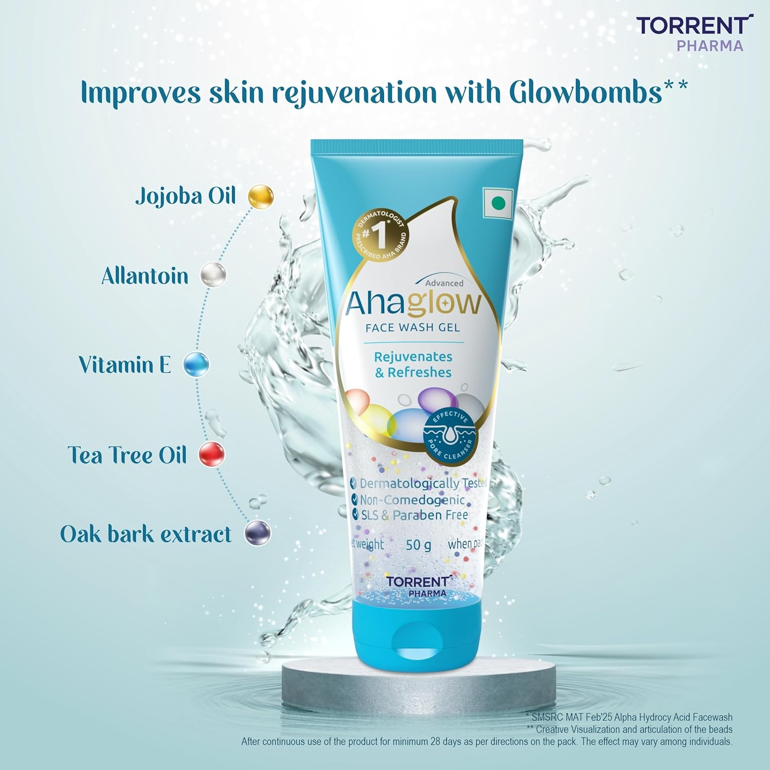 AHAGLOW FACE WASH 50GM image number 4