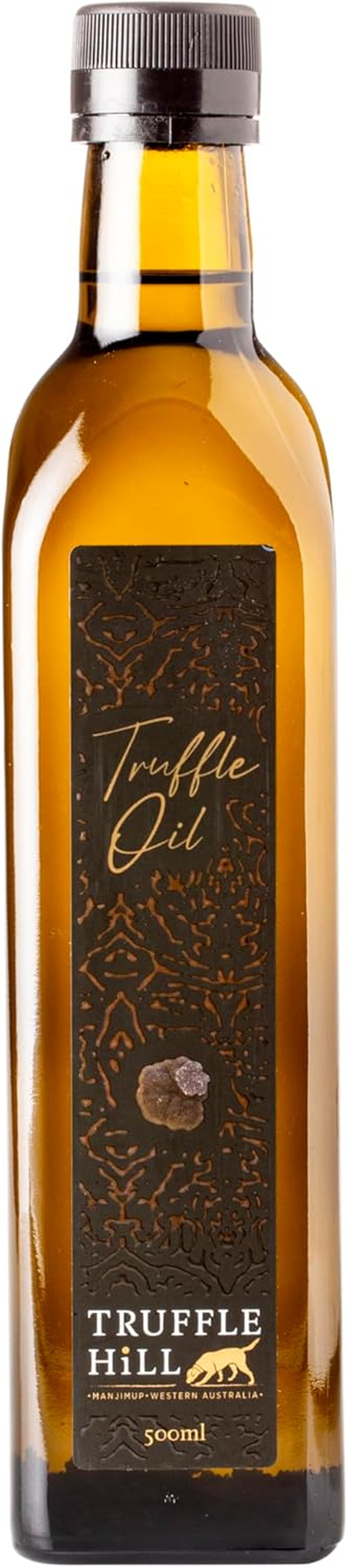Truffle Hill - Truffle Oil (500Ml), Cold Pressed Extra Virgin Olive Oil Infused with Black P&eacute;rigord Truffle, Keto, Paleo, Vegan, Vegetarian, Low Fat, Sugar & Sodium