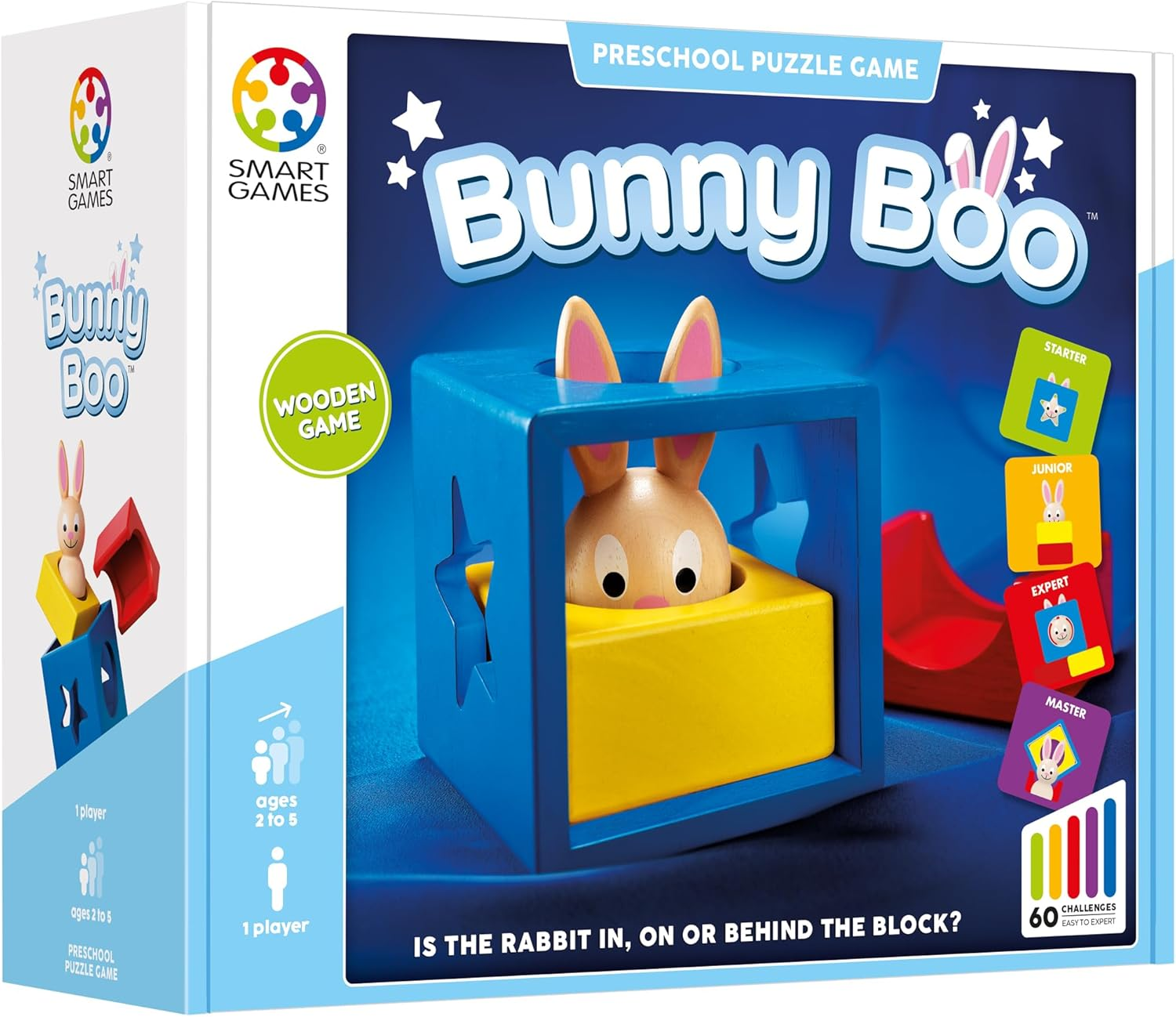 Smartgames - Bunny Boo, Preschool Puzzle Game with 60 Challenges, 2+ Years