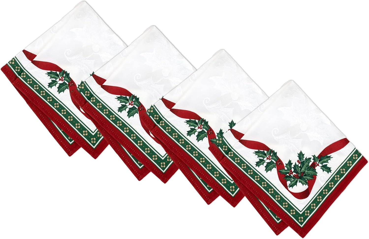 Elrene Home Fashions Villeroy & Boch Toy'S Delight Christmas Napkins, Holiday Dinner Napkins, 17 Inches X 17 Inches, Set of 4 image number 6