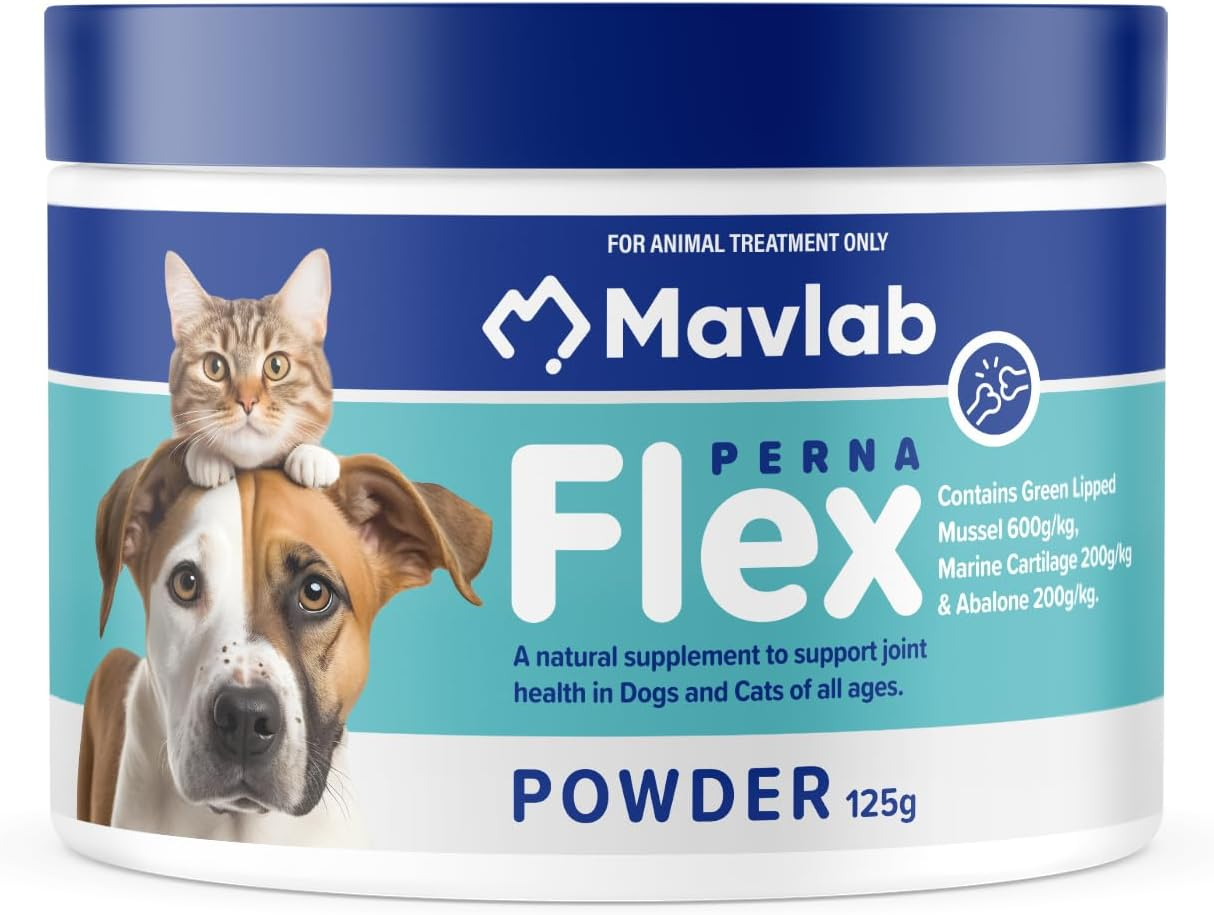 Mavlab Pernaflex&reg; Powder 125G, Veterinary Joint Health Supplement for Dogs and Cats, Australian Made, Veterinary Registered image number 1