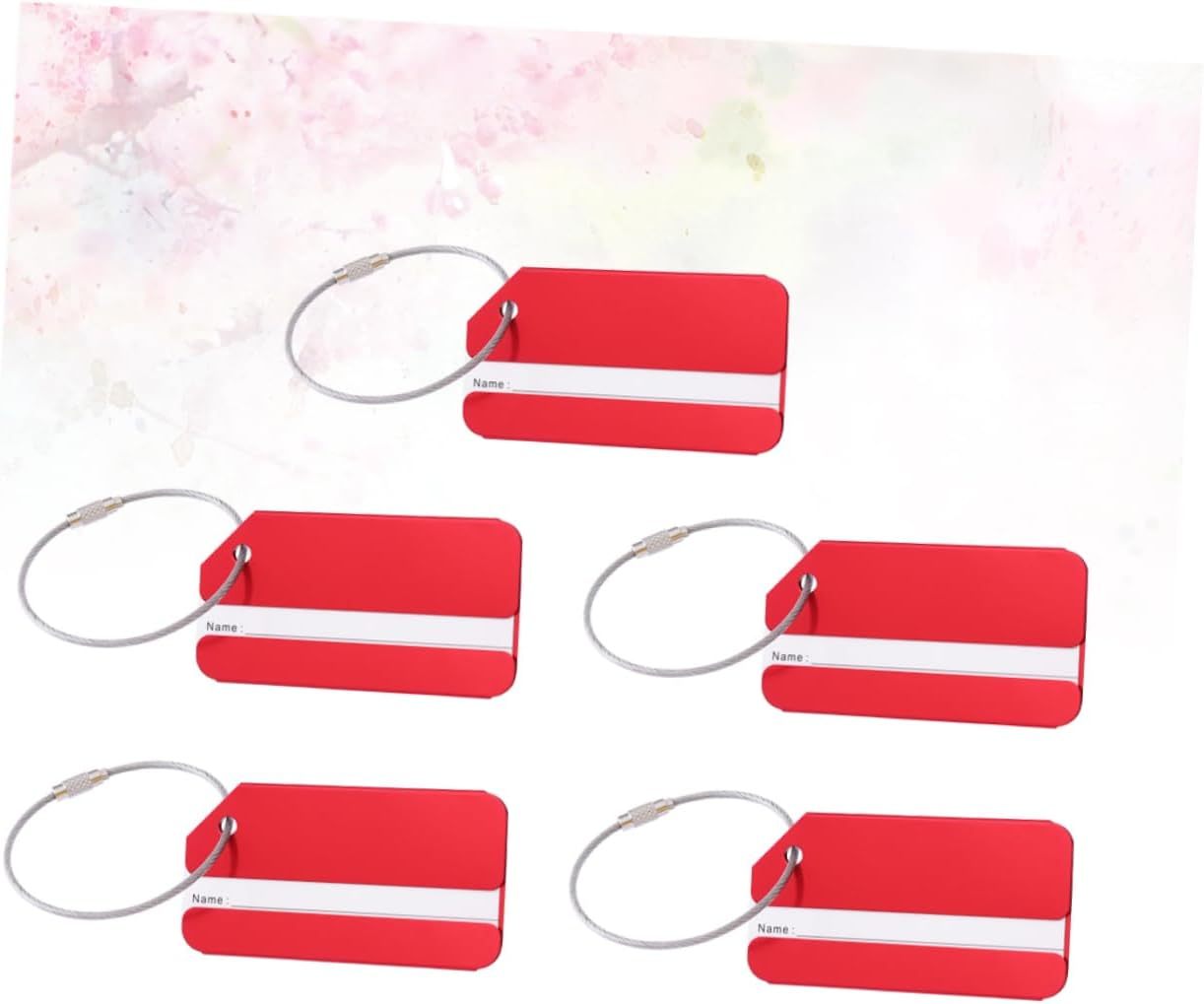 Sosoport 10Pcs Aluminum Luggage Tag for Travel Suitcase Fashion Baggage Tag Handbag Name Function for Suitcase and Travel Bag Identification image number 5