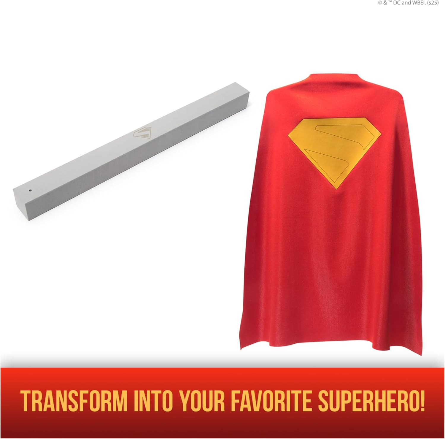 DC Comics, Superman Power Cape Set, Super Heroes Special Occasion Costume for Kids with Iconic Chest Plate, Dress-Up and Roleplay for Ages 4 and Up image number 4