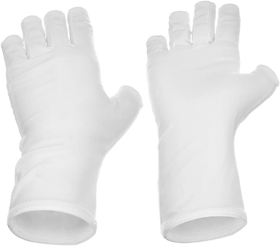 Nail Uv Protection Gloves Gel Polish Nail Dryer Uv Shield Gloves Nail Uv Shield Glove anti Uv Glove White 1Pair image number 4
