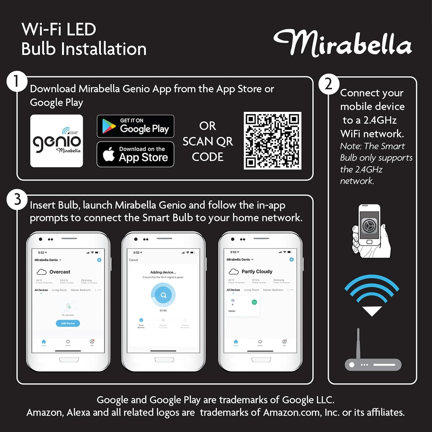 Wi-Fi LED round 5W BC 470Lum RGB + CCT Dimmable 2700K-6500K image number 3