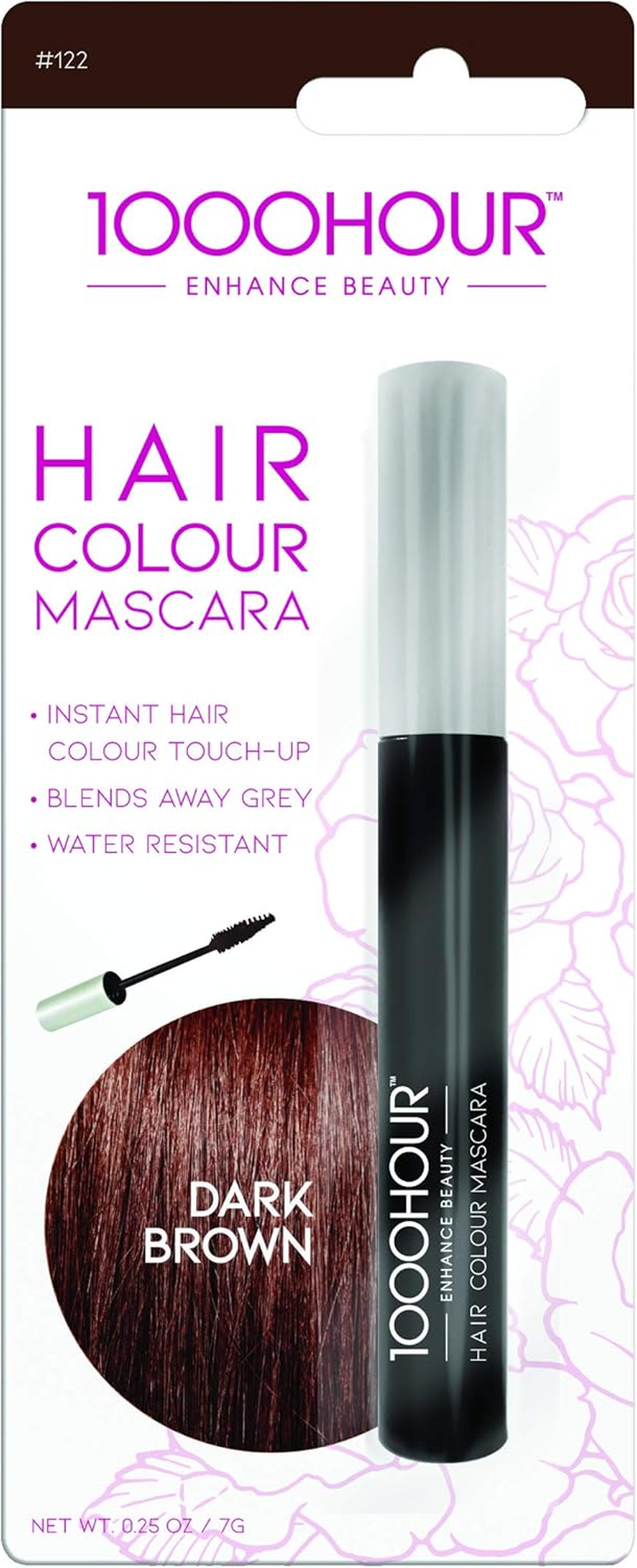 1000 HOUR Hair Mascara, Dark Brown, 7 G