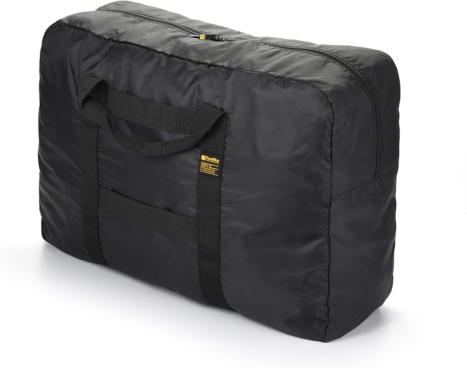 Ravel Blue Foldable Duffle Bag &ndash; Lightweight 16L, 30L, 48L & 60L Holdall &ndash; Compact Bag for Men & Women, Gym, Shopping & Overnight Use &ndash; Durable Polyester with Trolley Strap (Black, Large (48L)) image number 2