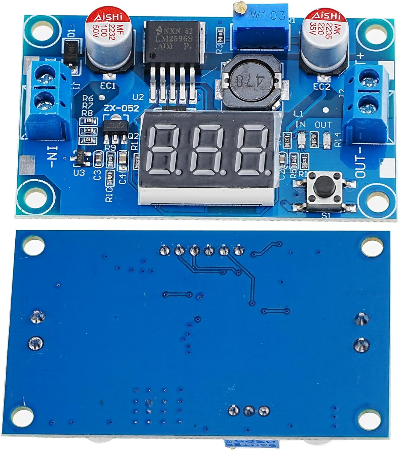 A-DIGISHUO 2Pcs LM2596 Adjustable with Display Buck Module (2Pcs Lm2596S with Display) image number 5