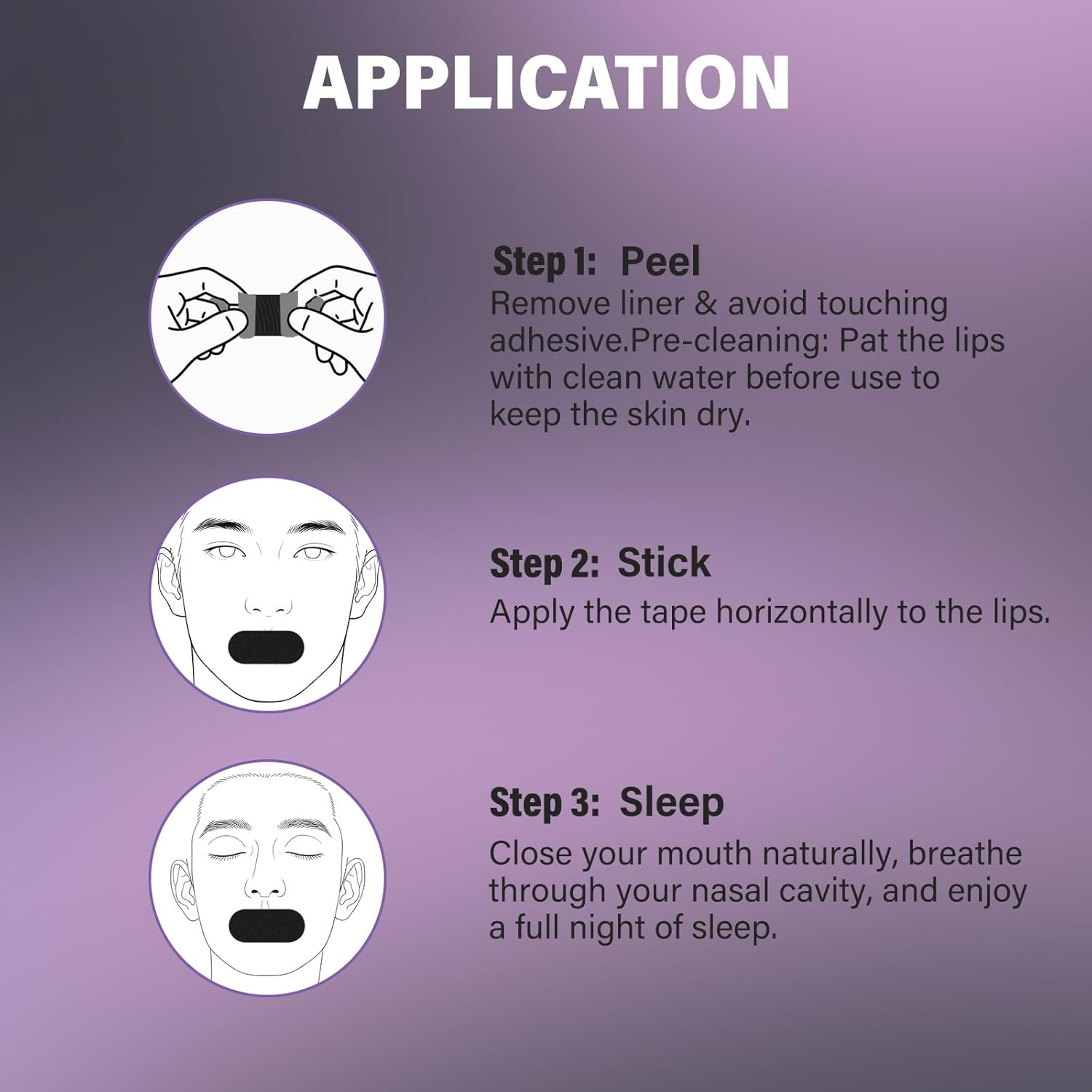 Mouth Tape for Sleeping &ndash; Anti-Snoring Mouth Strips, Skin-Friendly & Hypoallergenic with Gentle Adhesive, Supports Nasal Breathing for Comfortable Sleep, 40 Pack image number 6