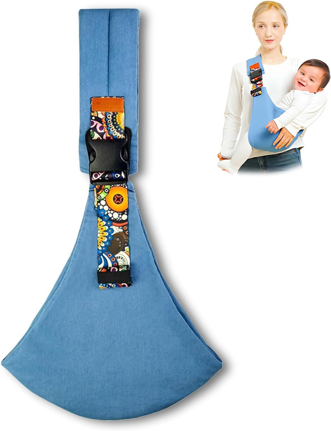 Baby Sling Carrier,Toddler Carrier, 2025 New Baby Sling,Portable and Lightweight Sling,Non-Slip Hip Seat Carrying 10-30Lbs(Black)