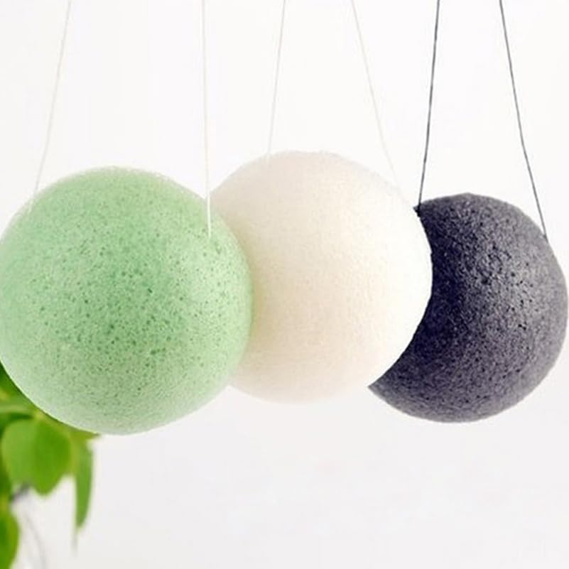 Healvian 6Pcs Konjac Sponges Organic Facial Sponge Face Washing Puff Konjac Sponge Charcoal Exfoliation Sponge for Face Facial Sponges Gentle Exfoliating Sponge Sponges for Cleaning image number 5