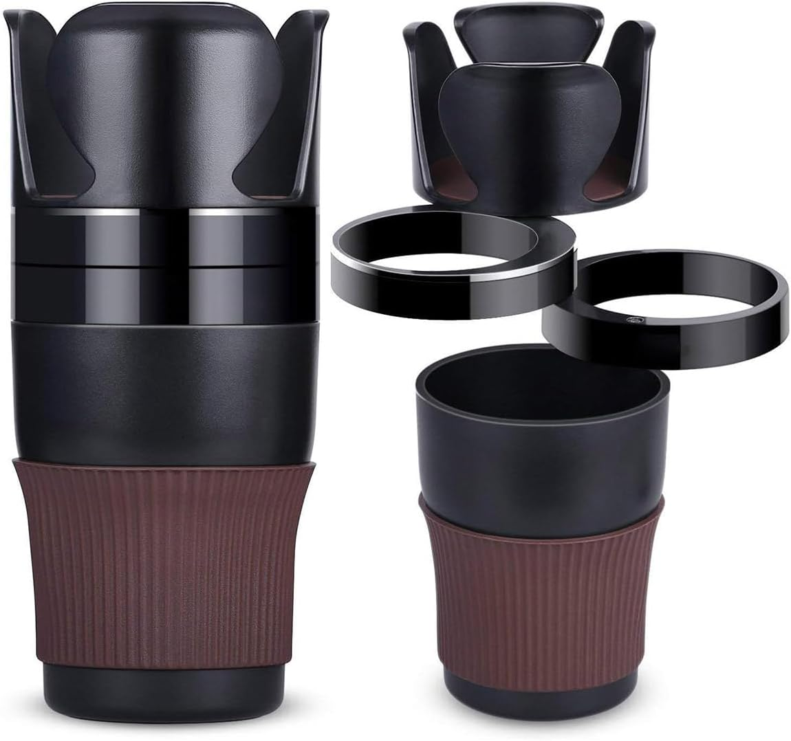 AIMALL Multifunctional Car Cup Holder Storage Box, 360&deg; Rotating Phone, Sunglasses, Drink & Key Holder, Space-Saving Organizer for Car Interior, 7.4 X 3.1In image number 1