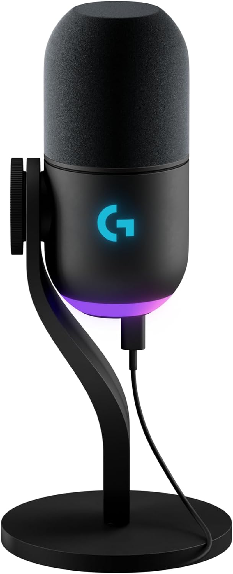 Logitech G Yeti GX Dynamic RGB Gaming Microphone with LIGHTSYNC, USB Mic for Streaming, Supercardioid, USB Plug and Play for Pc/Mac - Black