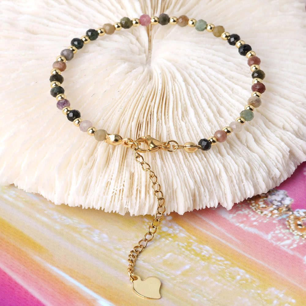 Authentic Crystal Bracelet Gemstone Bracelet Anxiety Relief Stress Relief Bead Bracelet Crystals Bracelets for Women Spiritual Positive Gift for Women - 4. 18Cm Small To Medium - Onyx  Blue Moon Stone Crystal 6Mm image number 5