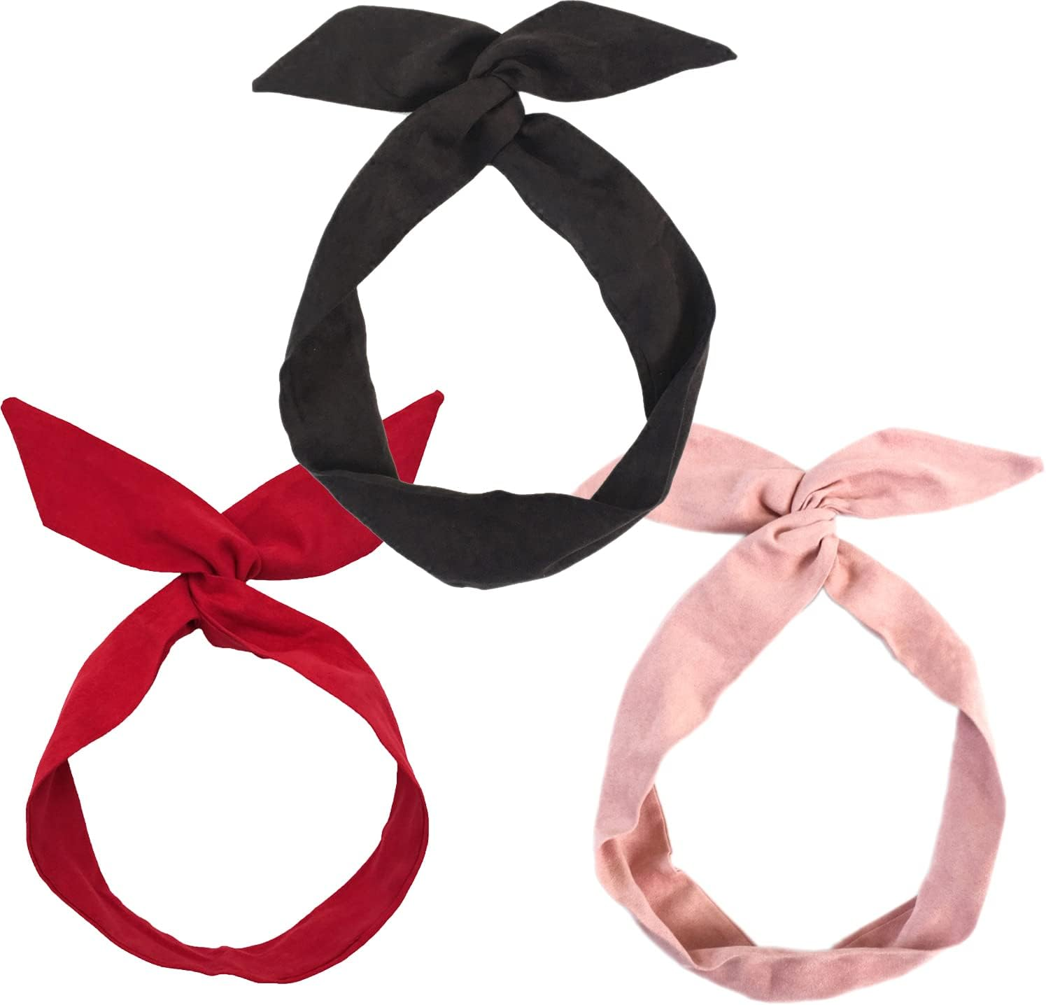 Duories Vintage Headbands Women, Hair Band, Women'S Hair Bands, Bow, Flexible Iron Wire, Bendable Headband, Headband with Bow, Retro Hair Accessories, Hair Accessories for Women and Girls, Navy Blue