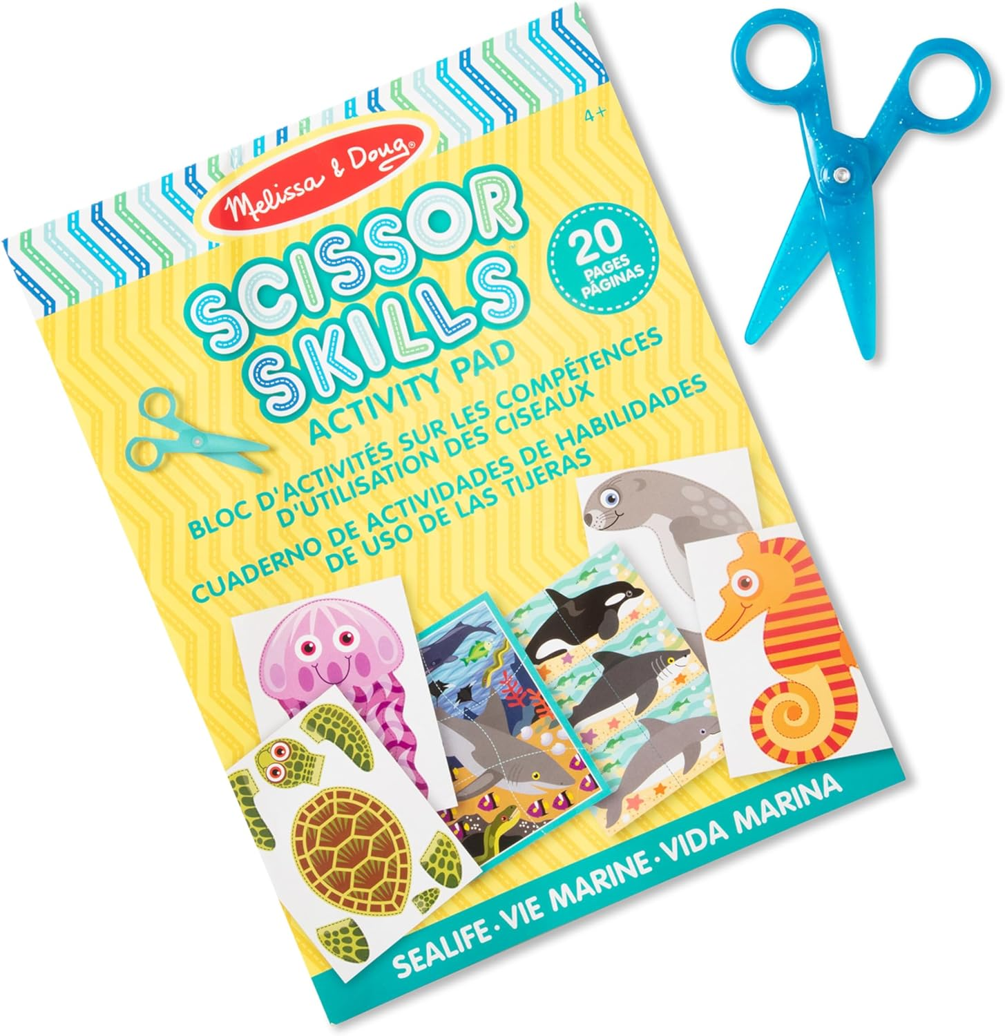 Melissa & Doug - Scissor Skills Activity Pad - Sea Life image number 4