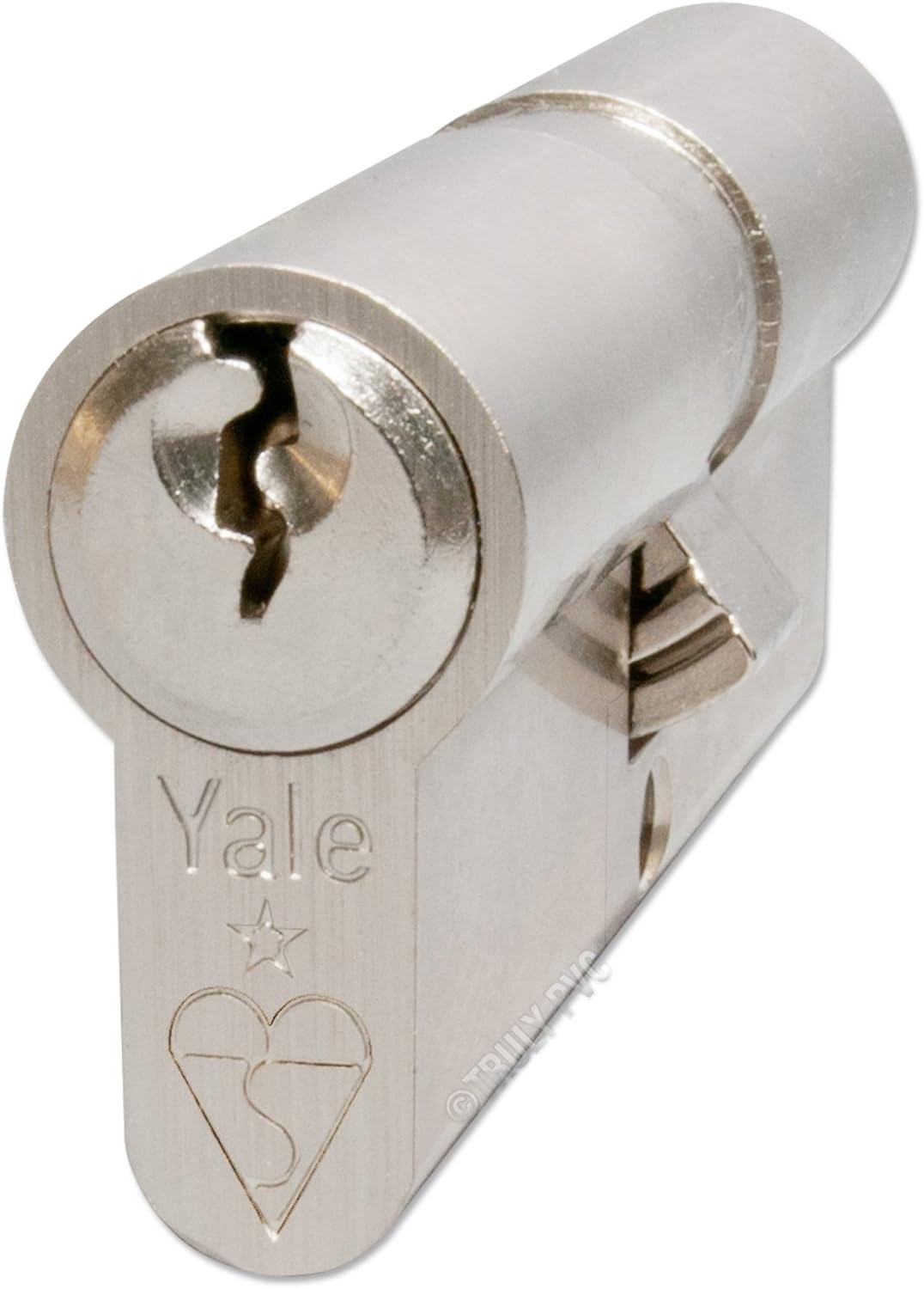 Yale PKM3545-PB Euro Double 1 Star Kitemarked Cylinder, 3 Keys Supplied, High Security, Visi Packed, Suitable for All Door Types, Brass Finish, 35:10:45 (90 Mm)