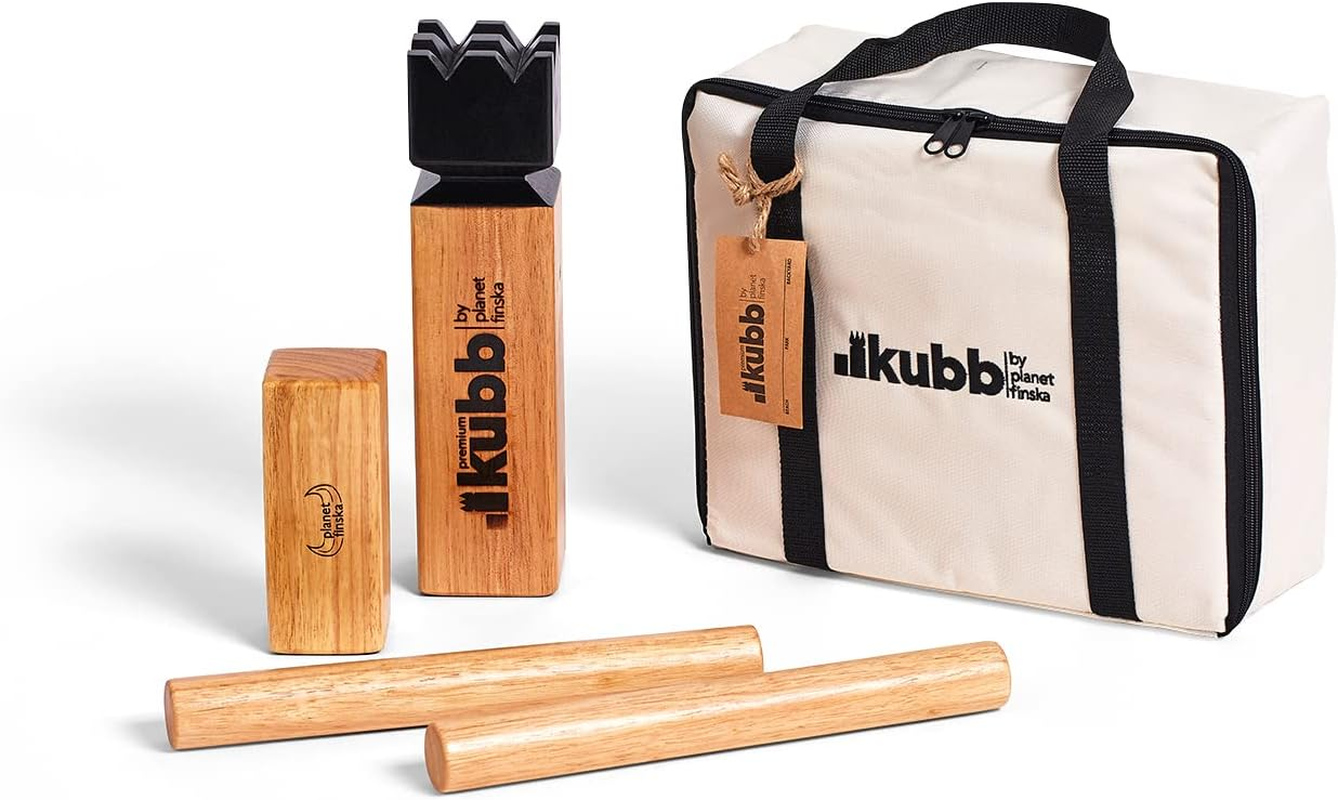 Kubb Premium by Planet Finska - Viking Chess Log Throwing Lawn Game - Great for Gatherings with Family and Friends