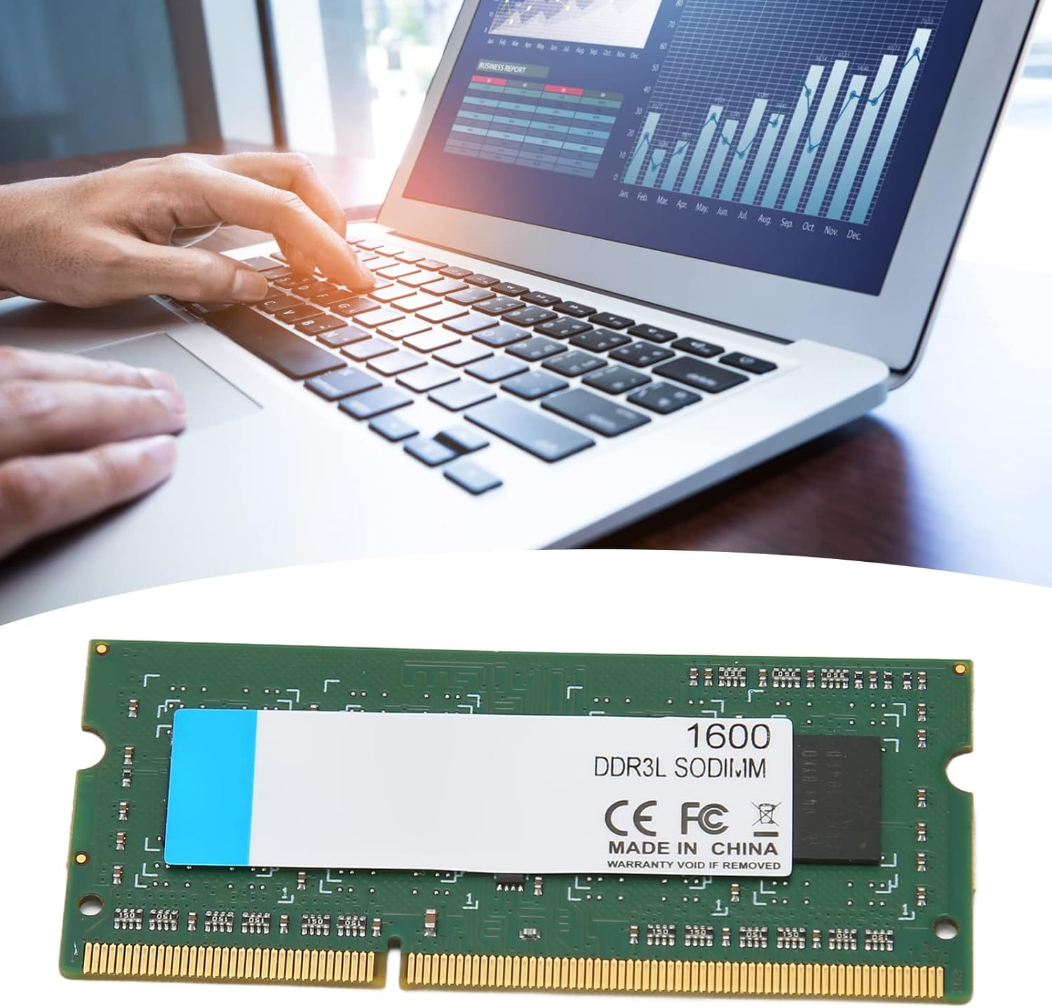 , 8GB 4GB DDR3L, SODIMM 1600Mhz Laptop Memory, 64Bits Width 204Pin Data Connection, PC Computer Memory Module Upgrade (8GB) image number 2