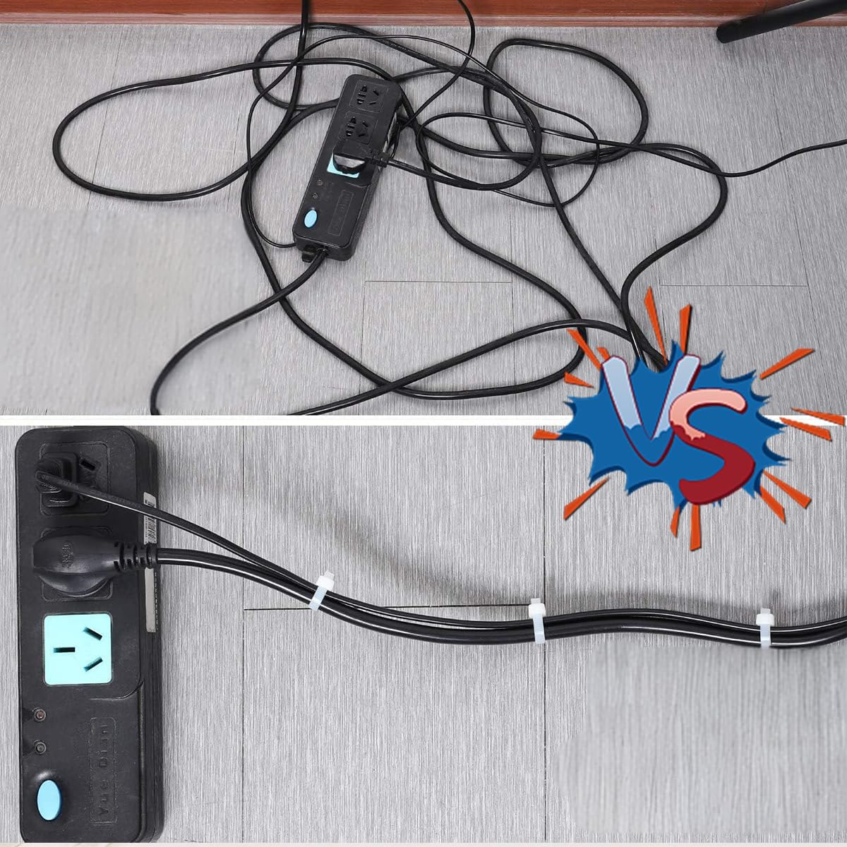 Eastrise Cable Ties,Thick Heavy Duty Large Strong Nylon Plastic Self Locking,450Mm&times;4.8Mm,(18 Inch/45 Cm) Extra Long Zip Tie Wraps(50 Pack/White) image number 1