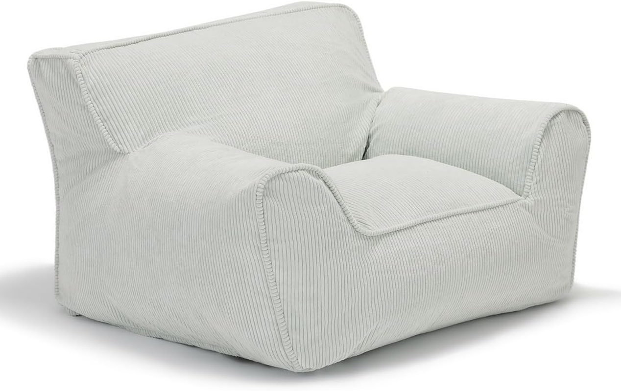 Kinda Kids Beanbag Chair-Pale Sage - Mustard image number 3