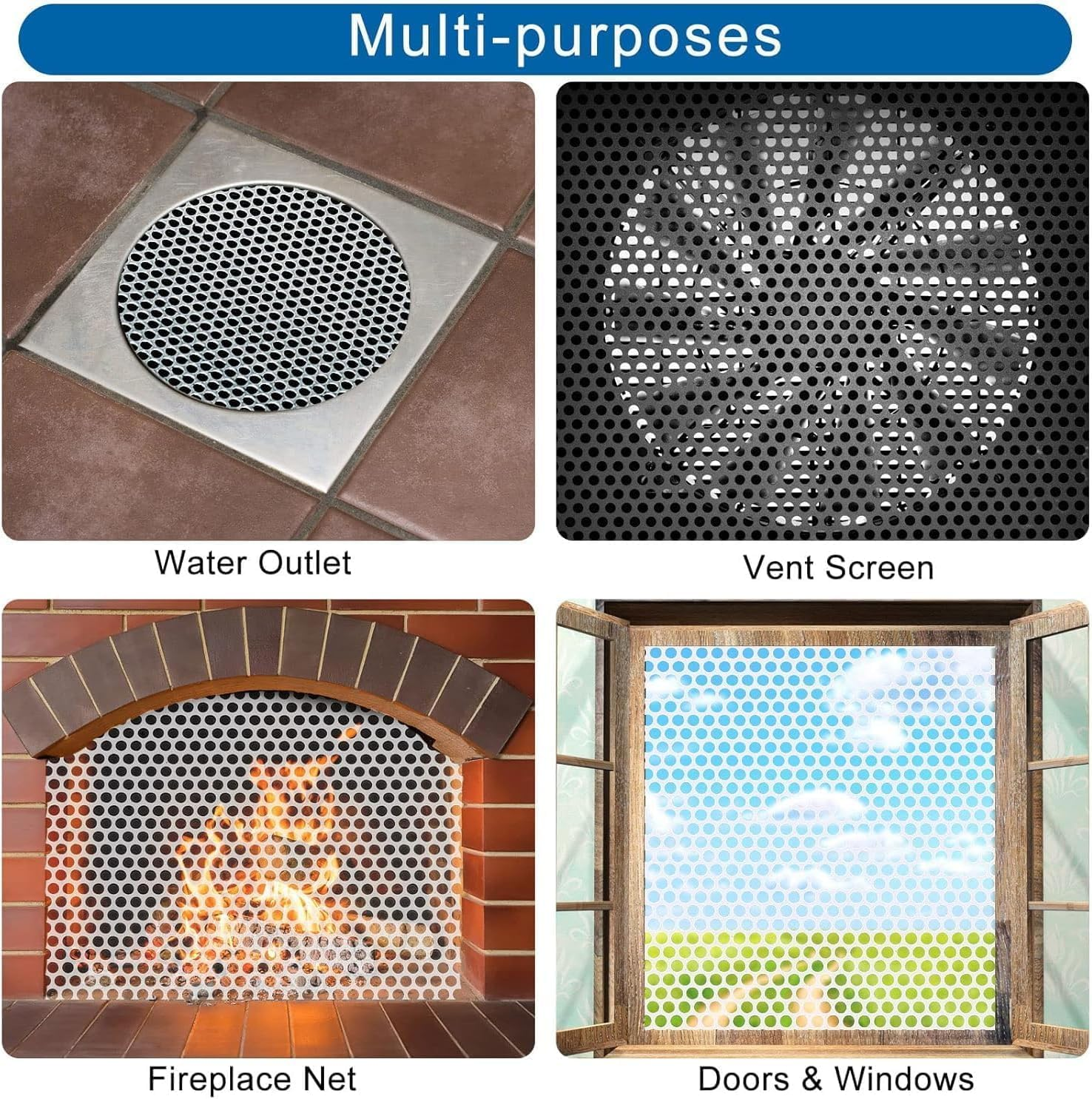 4-Pack Stainless Steel Mesh Sheets - A4 Size (21X30Cm) 20 Mesh Metal Grid | Heavy Duty Bug Screen & Rodent Barrier for Chicken Coops, Vents image number 1