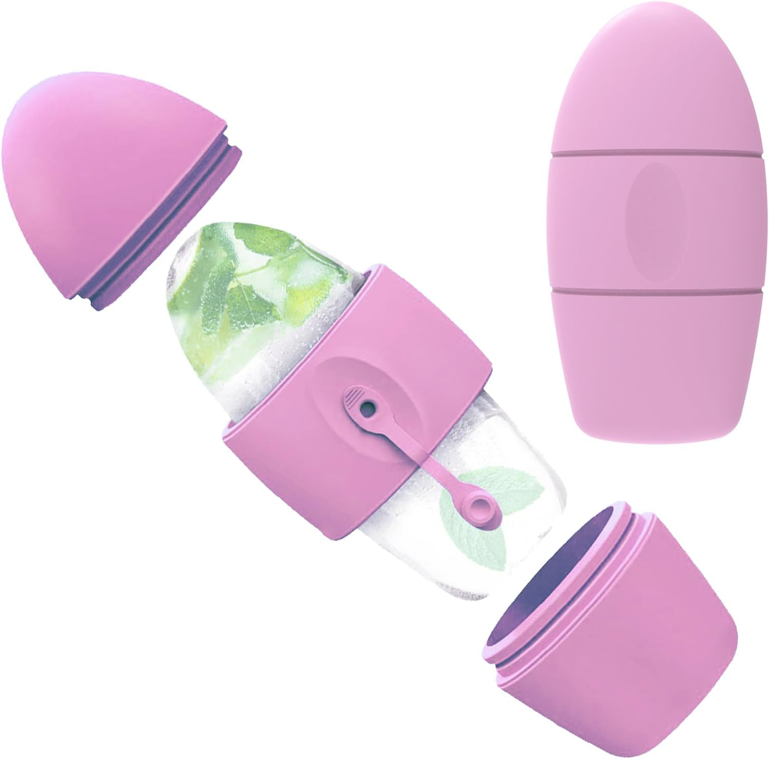 CHSEEO Ice Face Roller, Upgraded Silicone Ice Roller for Face and Eyes, Targeted (Difference between Face and Eye Massage) Facial Ice Roller for Shrink Pores and Relieve Puffy Eyes image number 6