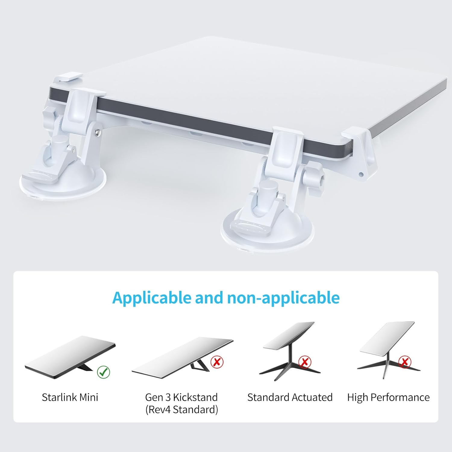 ANMONE Starlink Mini Car Mount Dashboard with Suction Cup and Windshield Ensures Stable Satellite Signal, Most Vehicles image number 6