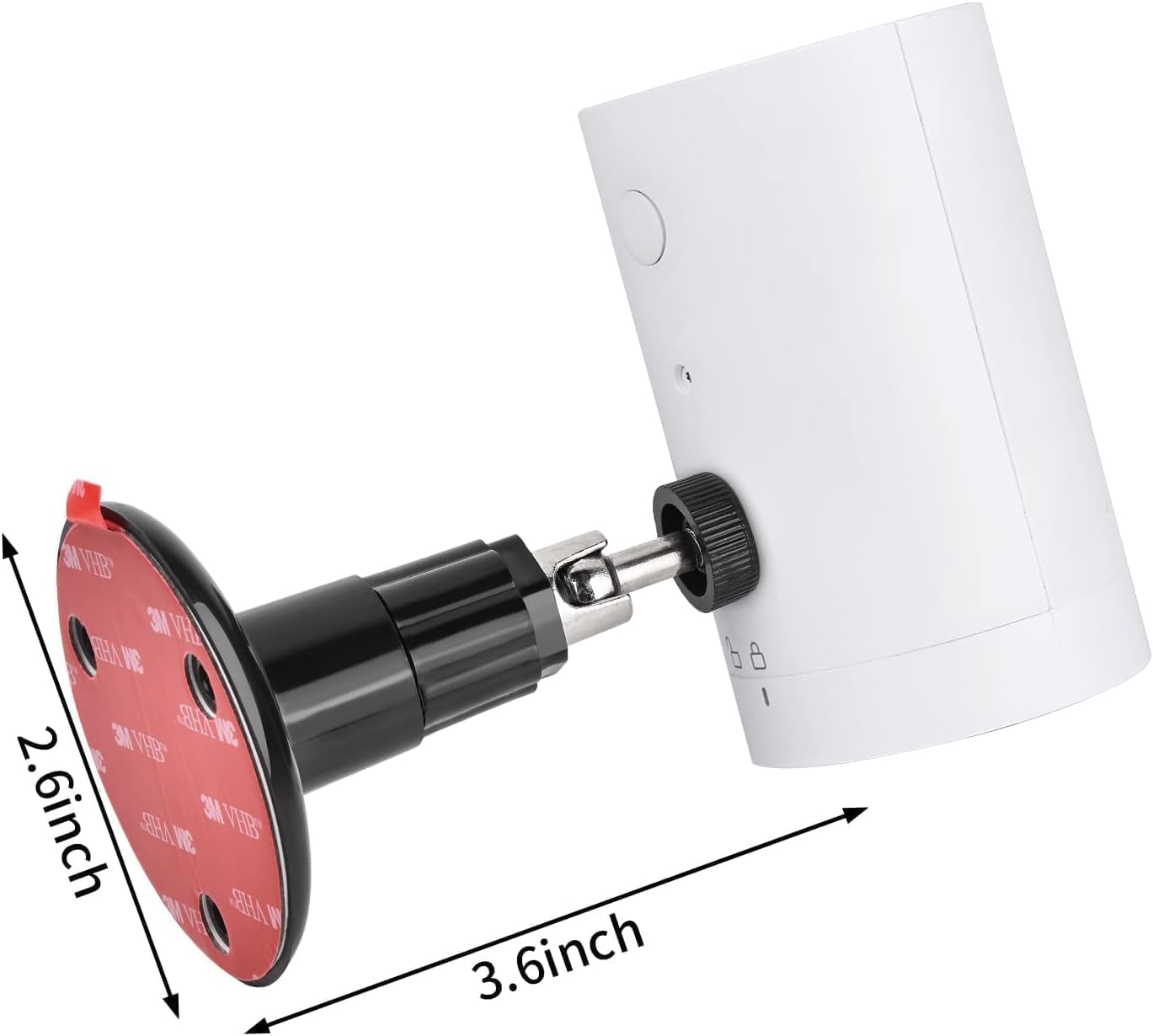 PAIKIUU Pack of 3 Self-Adhesive Ring Camera Mount, Wall Mount, No Drilling, Mounting Bracket, 360 Degree for Arlo Surveillance Camera, Black - 1 X Black For Flashing image number 2