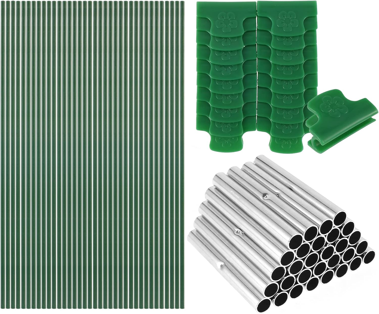 84Pcs Greenhouse Hoops for Raised Beds, Garden Bed, Garden Hoops, Grow Tunnel, Detachable Fiberglass Greenhouse Tunnel Arches, Garden Plant Protection Hoops with 18 Clips for Netting Fabric image number 6