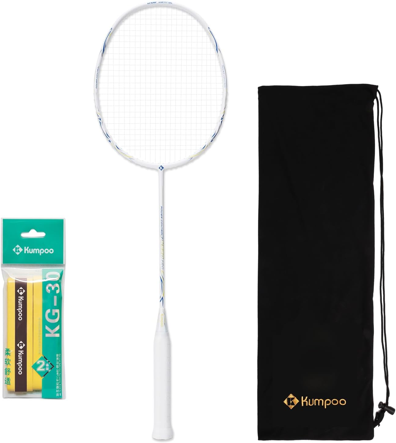 Professional Badminton Racket, Carbon Fiber Badminton Racket, High Tension String Lightweight Badminton Racquet with Badminton Racket Bag for Sports Training Game