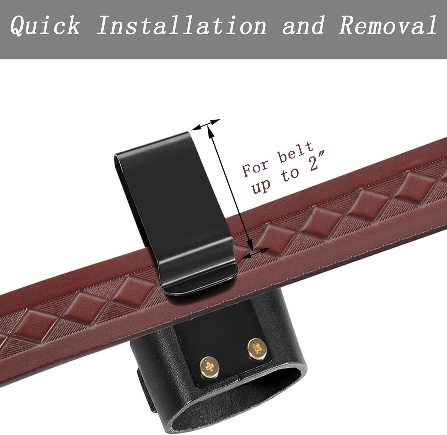 Hammer Holder,Hammer Holder for Belt,Hammer Loop,Hammer Holster,Clip-On Tool Belt Holster Holds Hammers,Hatchet, or Mallet. image number 3