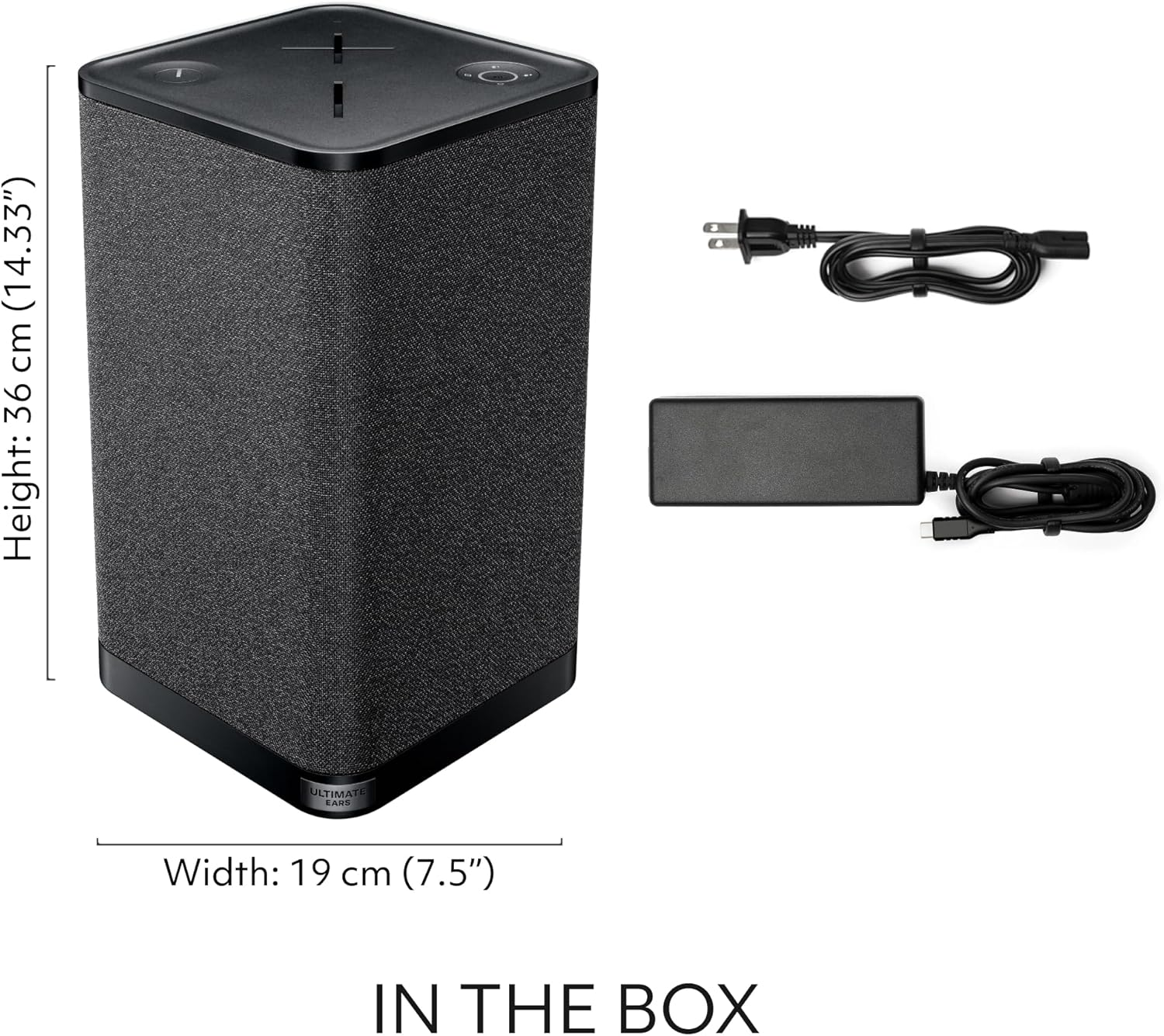 ULTIMATE EARS HYPERBOOM, Portable Wireless Bluetooth Speaker, Loud Speaker, Big Bass, Water Resistant IPX4, 150 Ft Range - Black