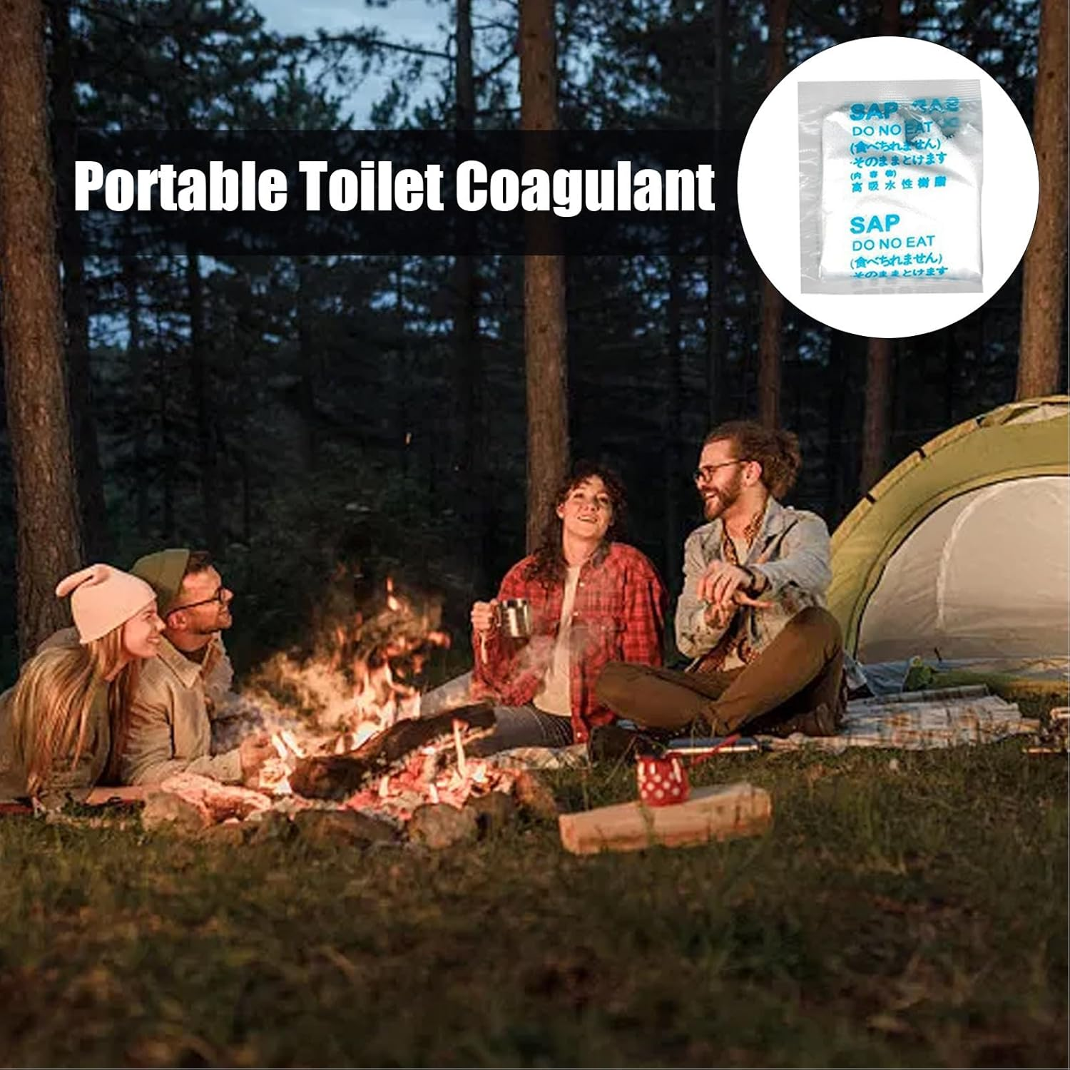 Portable Toilet Absorbent Gel Powder, 50Pcs Urine Absorbent Gel, Absorbents Odor Eliminator Pee Solidifier, Urine Powder for Camping Outdoor Hiking Fast-Acting Gels