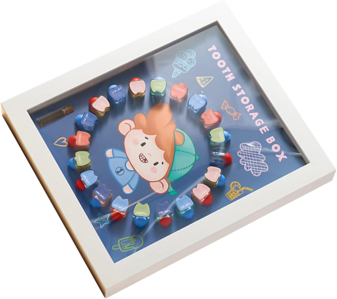 Teeth Storage Box Keepsake Tooth Case Holder for Boys and Girls First Loss Collection Box Storage image number 4