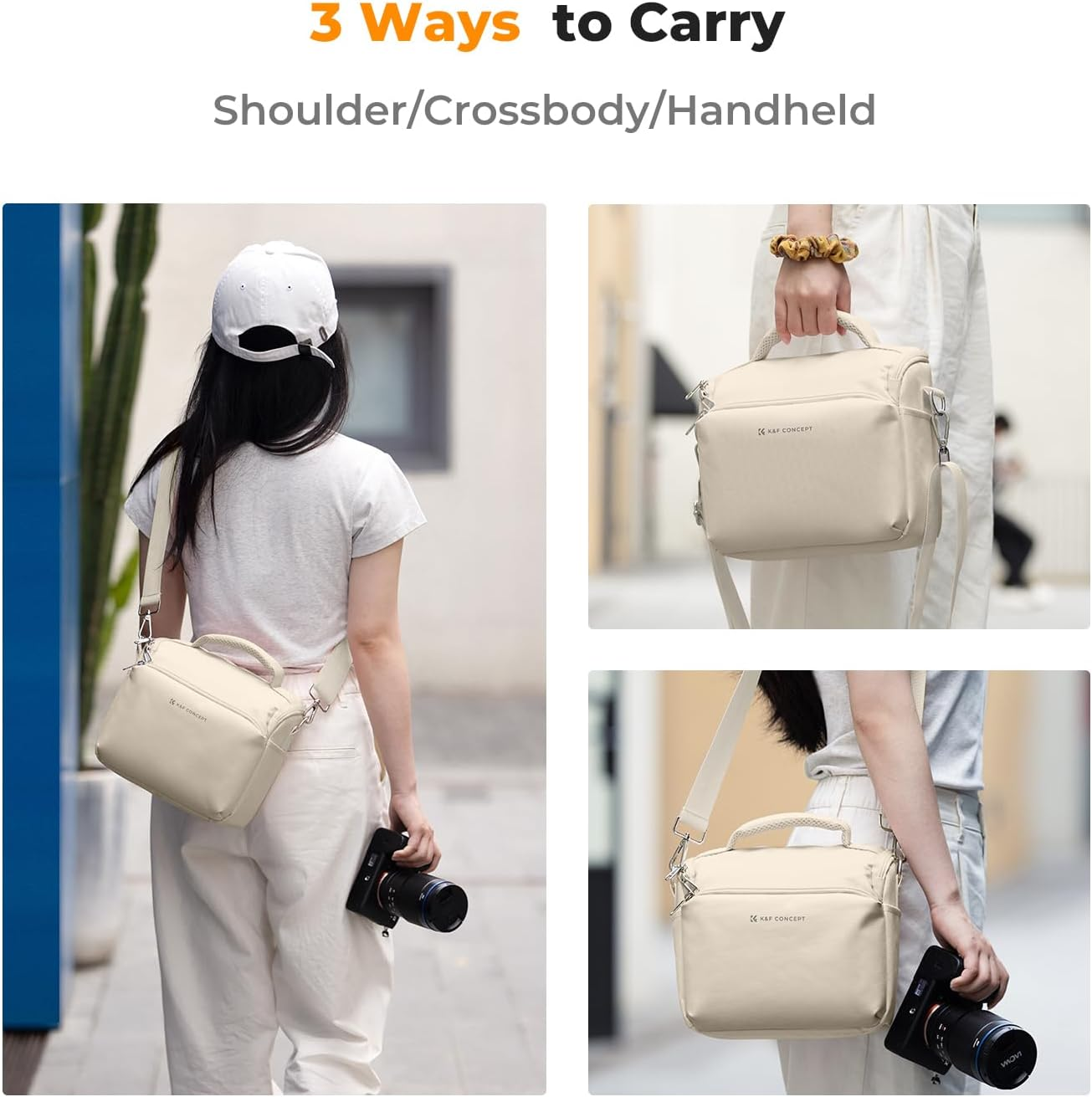K&F Concept Camera Sling Bag Small Crossbody Camera Case Dslr/Slr/Cute Compact Shoulder Photography Bags for Photographers image number 4