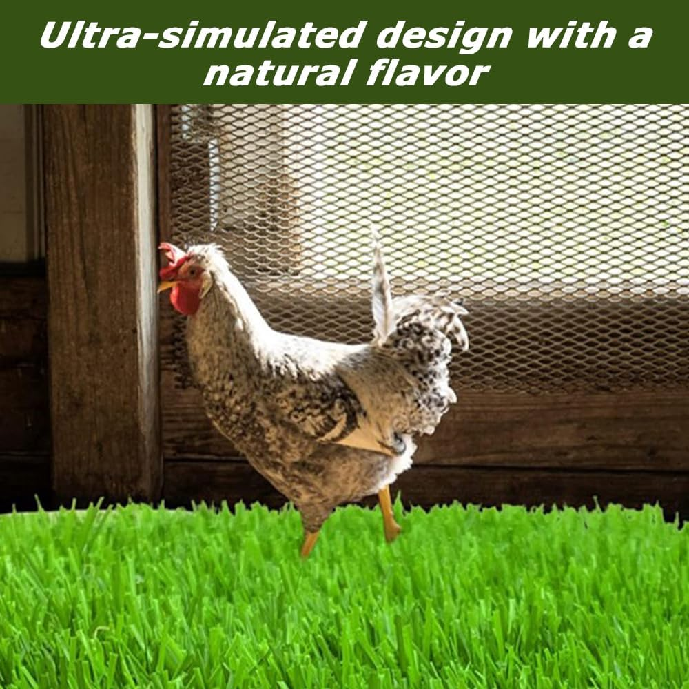 4-Piece Versatile Fake Grass Mat, Decorative Green Rug, Realistic Artificial Forge Turf, Durable & Uv-Resistant for Balcony, Garden & Crafts image number 5