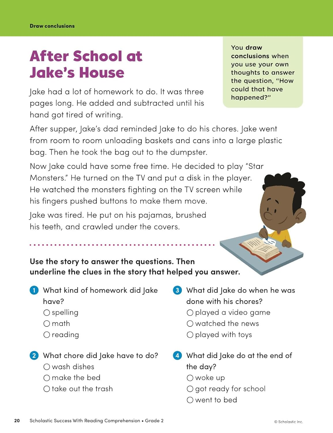 Scholastic Success with Reading Comprehension Grade 2 Workbook image number 1