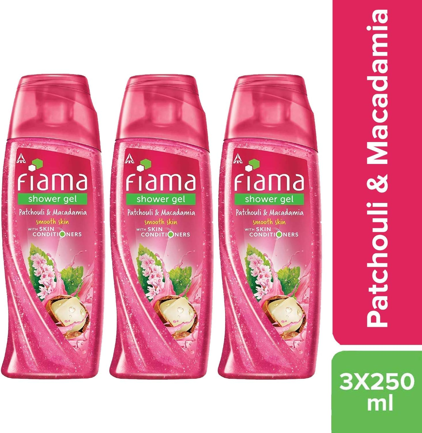 Fiama Shower Gel Patchouli & Macadamia Pure Indulgence Bodywash with Skin Conditioners, 250Ml (Pack of 3) image number 5