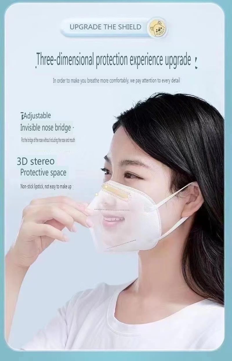 Adult Disposable 5-Layer Mask, 100 Pieces, Air Pollution Protective Mask, Fresh White, Dust-Proof Mask image number 6