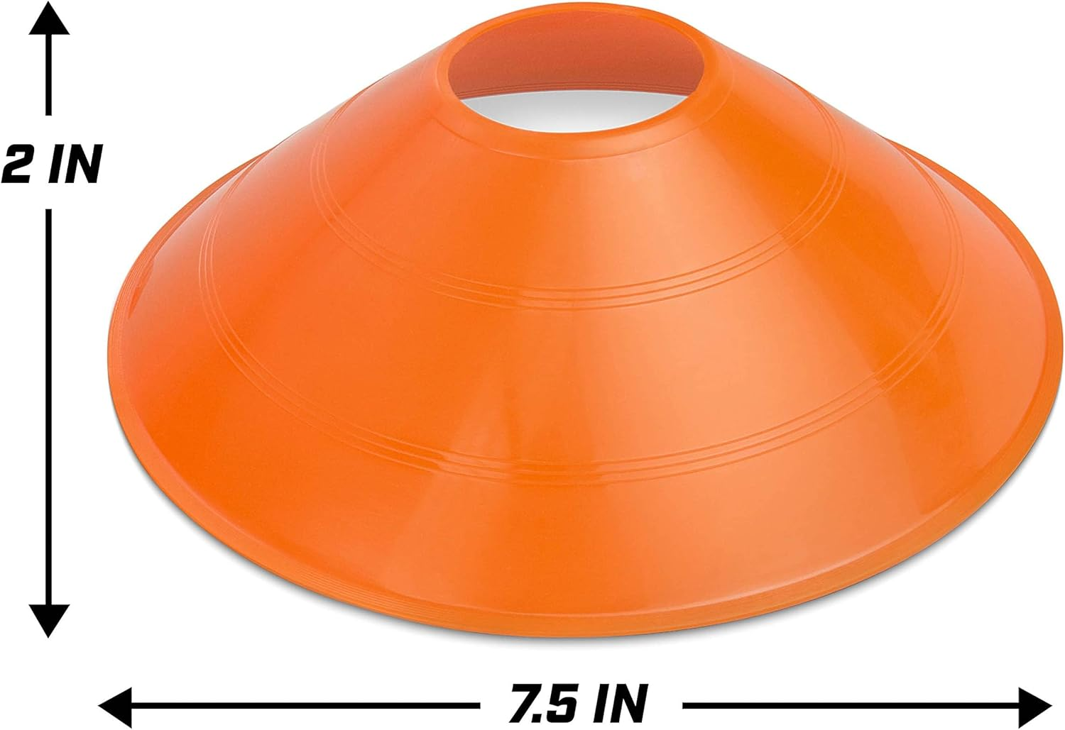 JASAI Premium Sports Cones for Agility Training and Drills - 20 Pack with Tote, Soccer Cones for Sports Training, Football, Basketball, Coaching, Practice Equipment - Orange image number 2