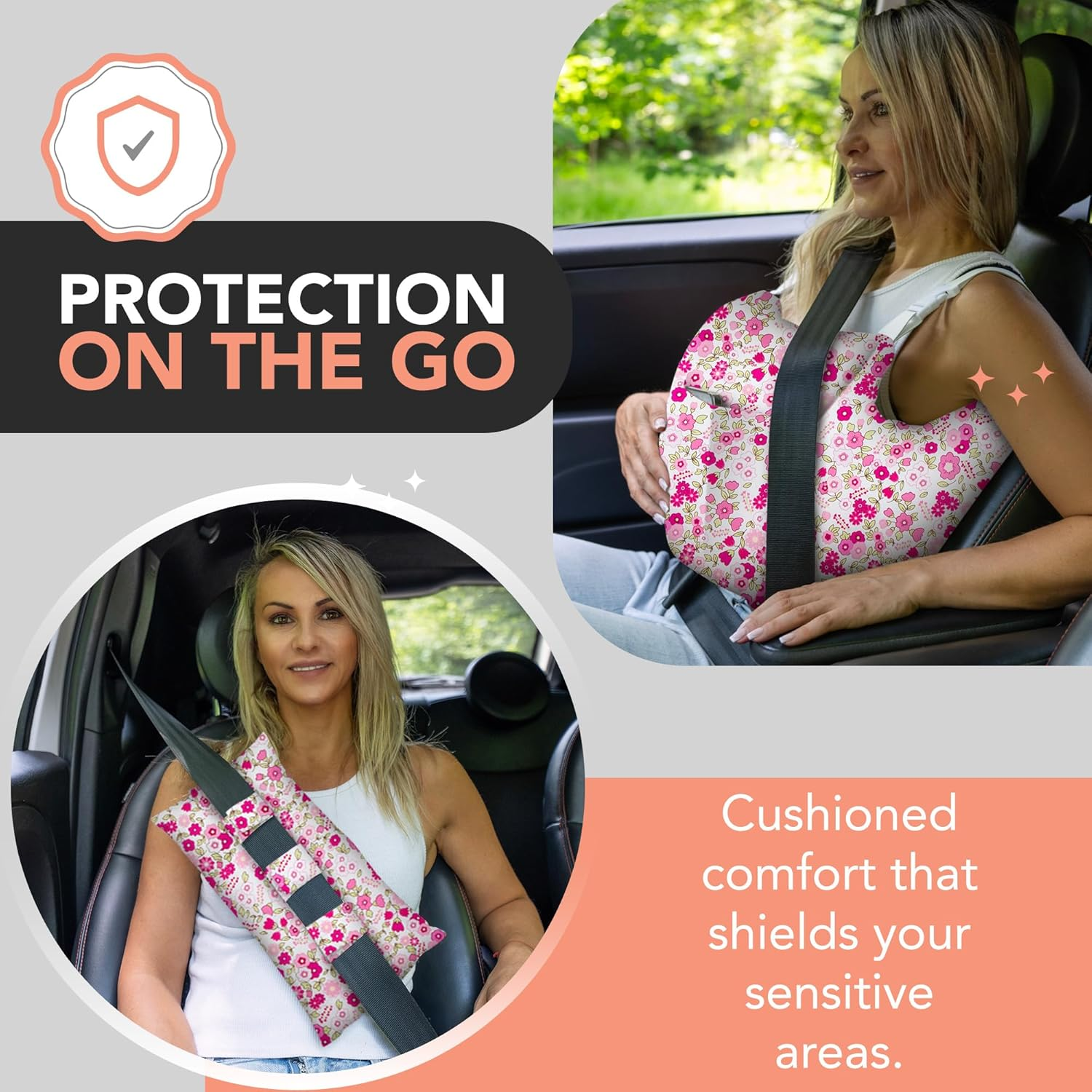 W&F HOME Mastectomy Pillow, Mastectomy Recovery Supplies, Post Mastectomy&rsquo;S Must Haves, Breast Reduction Recovery Supplies, Open Heart Surgery Pillows, Breast Pillows for Sleeping - Pink Flower image number 6