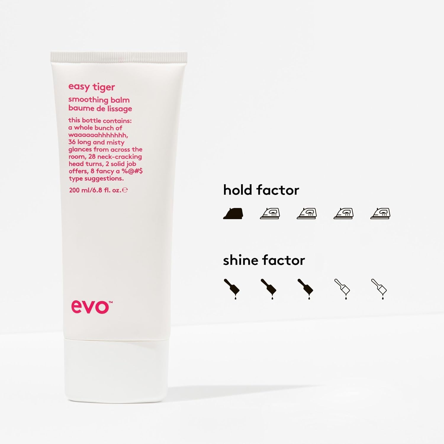 Evo Easy Tiger Smoothing Balm - Hold Styling Balm for All Hair Types - Provides Hair Smoothing & Reduces Frizz - 200Ml / 6.8Fl.Oz image number 4